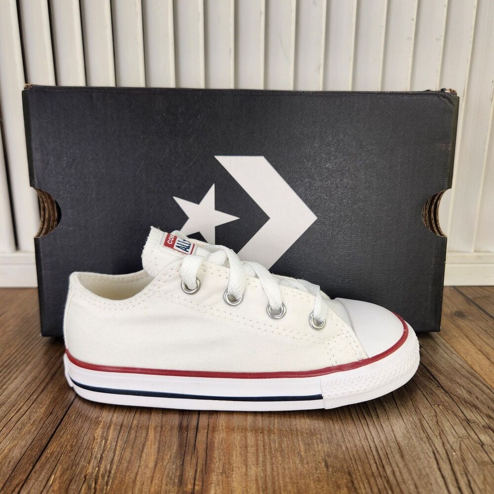 Converse Chuck Taylor All Star Infant Size 9 Optical White Canvas Shoes 7J256
